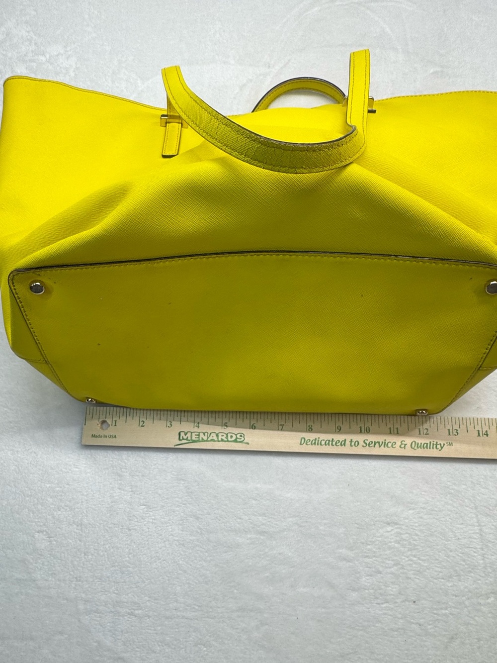 Kate Spade Yellow Large Tote Bag Zip Top Shoulder Purse Project TLC - Picture 11 of 14